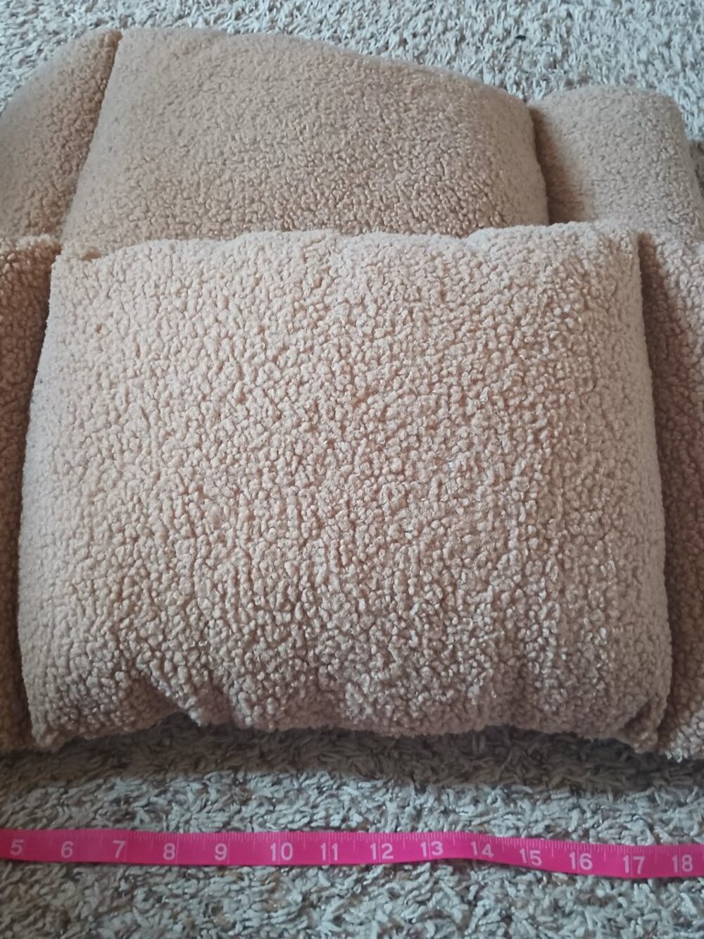Lot of 2 Sherpa Fleece bolster Pillows